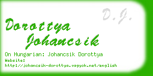 dorottya johancsik business card